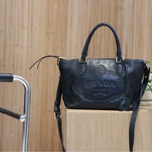 Prada Black Leather Handbag